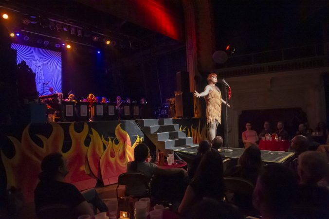 At the show's conclusion, Carlotta reflects on the history of the Troc. (Jonathan Wilson for WHYY)
