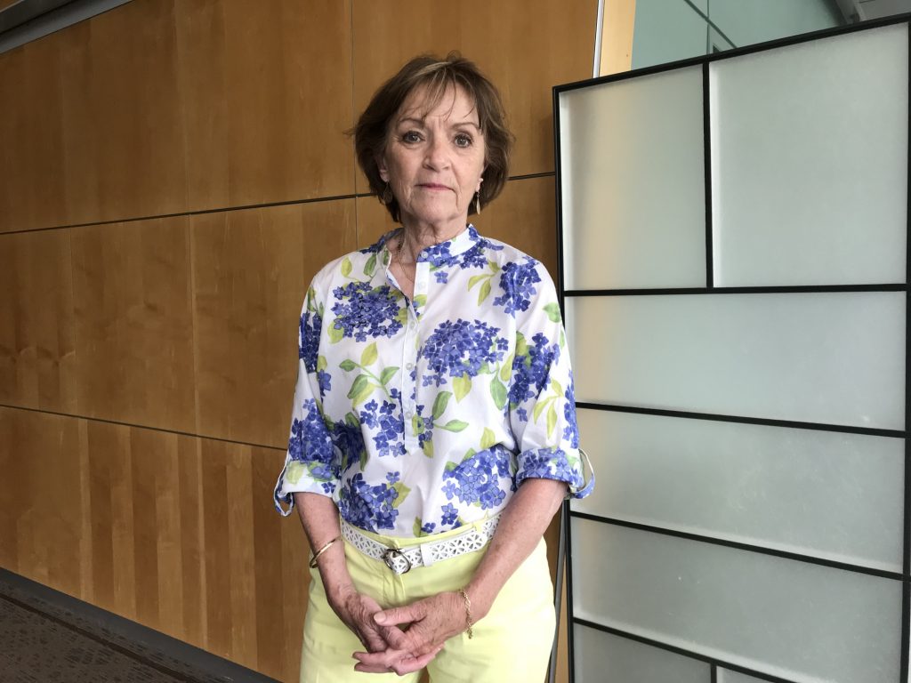 2019 06 07-e reynolds-judy govatos-whyy-medically assisted dying Cancer patient Judy Govatos, of Wilmington, is an advocate for allowing terminally ill people to end their lives with medical help. (Erin Reynolds/WHYY)