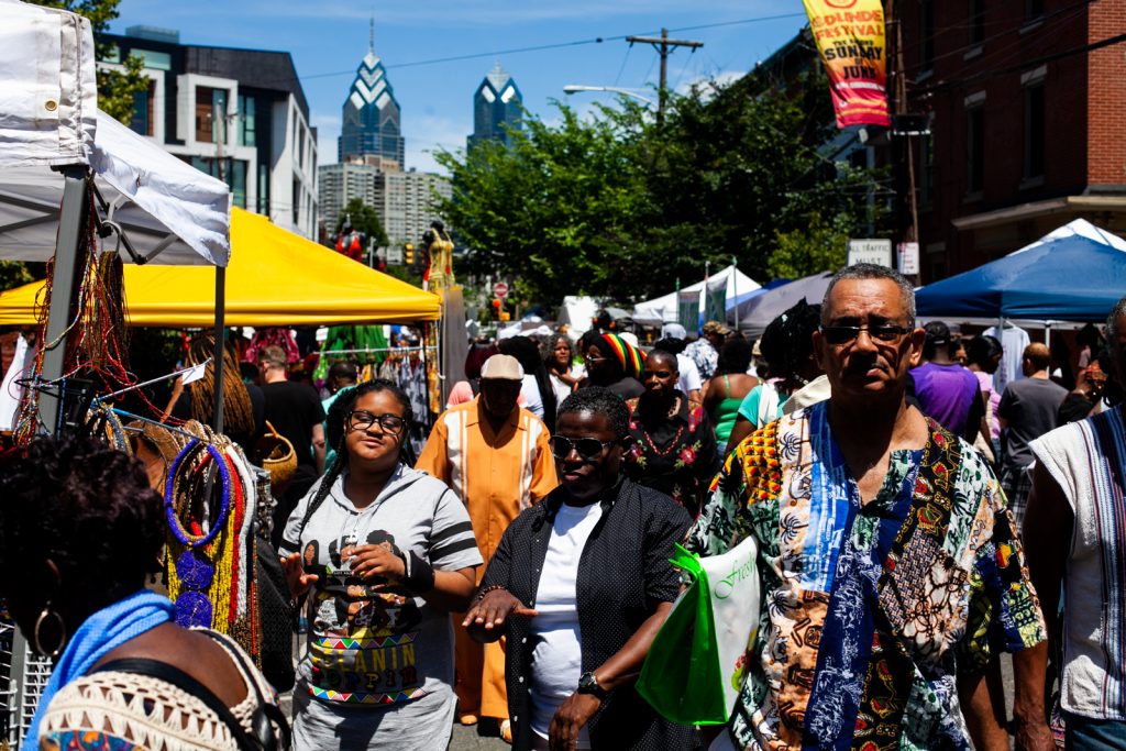 2019 6 9- b larrison- philadelphia- annual odunde festival on south street-9 Thousands packed the west end of South Street and Grays Ferry Avenue Sunday afternoon for the annual Odunde Festival.