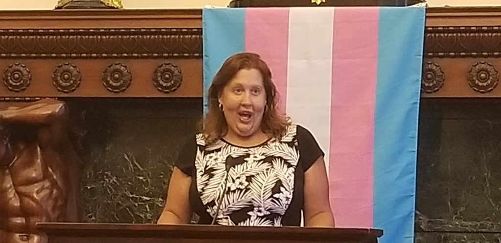 20190625_095102 Deja Lynn Alvarez is a Transgender activist and consulted in coming up with new directive (Tom MacDonald/WHYY)
