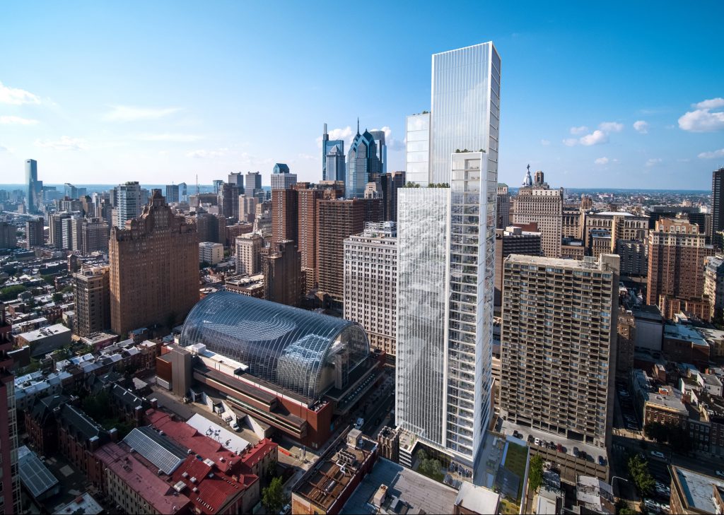 3-Downtown-Day_pview-4_181001 A rendering of the Arthaus tower planned for South Broad Street.(Kohn Pederson Fox Associates)