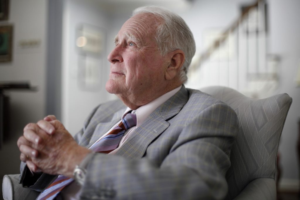 Lew Klein, an early executive producer of the American Bandstand speaks about Dick Clark during an interview, Thursday, April 19, 2012, in Jenkintown, Pa.  Clark, who died Wednesday, hosted the wildly popular 