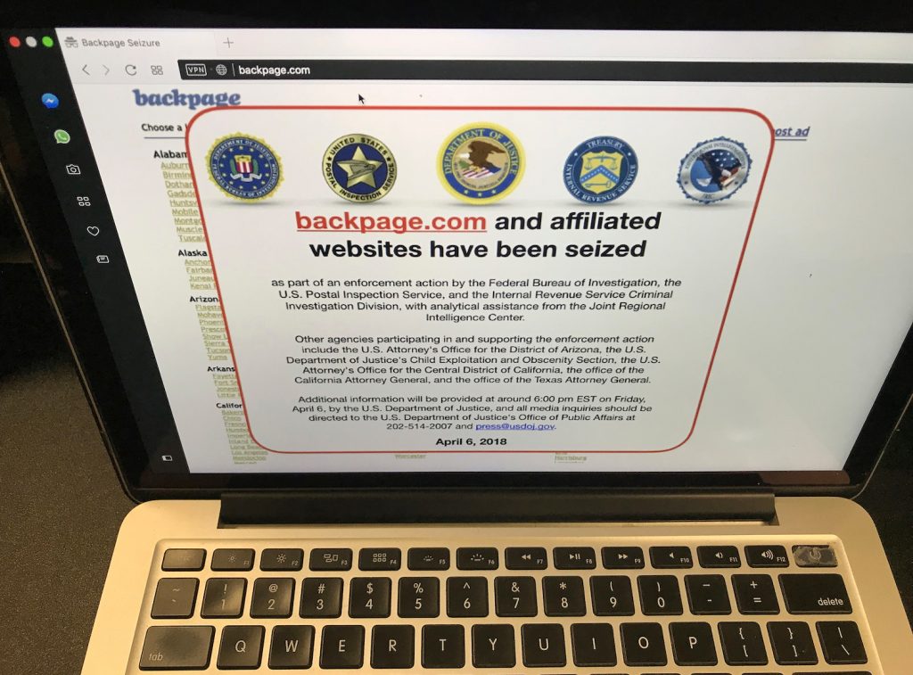 Backpage.com Delaware’s LLC laws allowed Backpage.com to renew its license, despite the federal indictment accusing Ferrer and six other executives of facilitating prostitution, money laundering, and criminal conspiracy. (Damian Dovarganes/AP Photo)