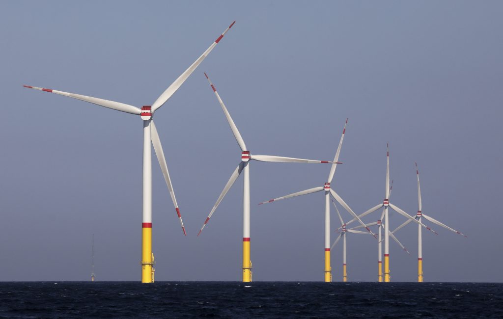 Baltic Sea wind farm Arkona officially goes into operation Pictured here is a wind farm in the Baltic Sea is a joint venture of the Essen-based energy group Eon and the Norwegian shareholder Equinor. (Bernd W'stneck/picture-alliance/dpa/AP Images)