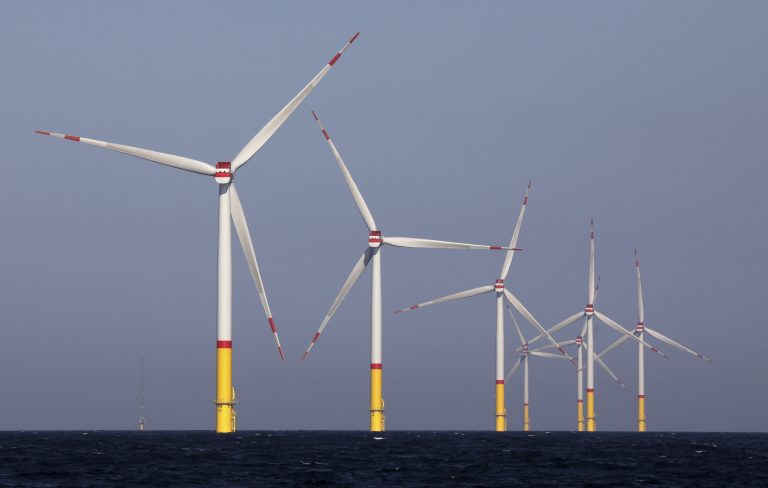 Pictured here is a wind farm in the Baltic Sea is a joint venture of the Essen-based energy group Eon and the Norwegian shareholder Equinor. (Bernd W'stneck/picture-alliance/dpa/AP Images)