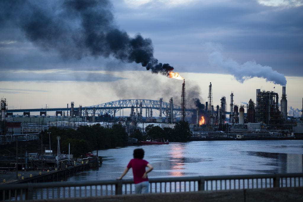 Pictures Of The Week Photo Gallery Flames and smoke emerge from the Philadelphia Energy Solutions Refining Complex in Philadelphia, Friday, June 21, 2019. Explosions and a blaze at the largest oil refinery on the East Coast shook homes before dawn Friday, though authorities reported only a few minor injuries and said the air was safe to breathe. (Matt Rourke/AP Photo)