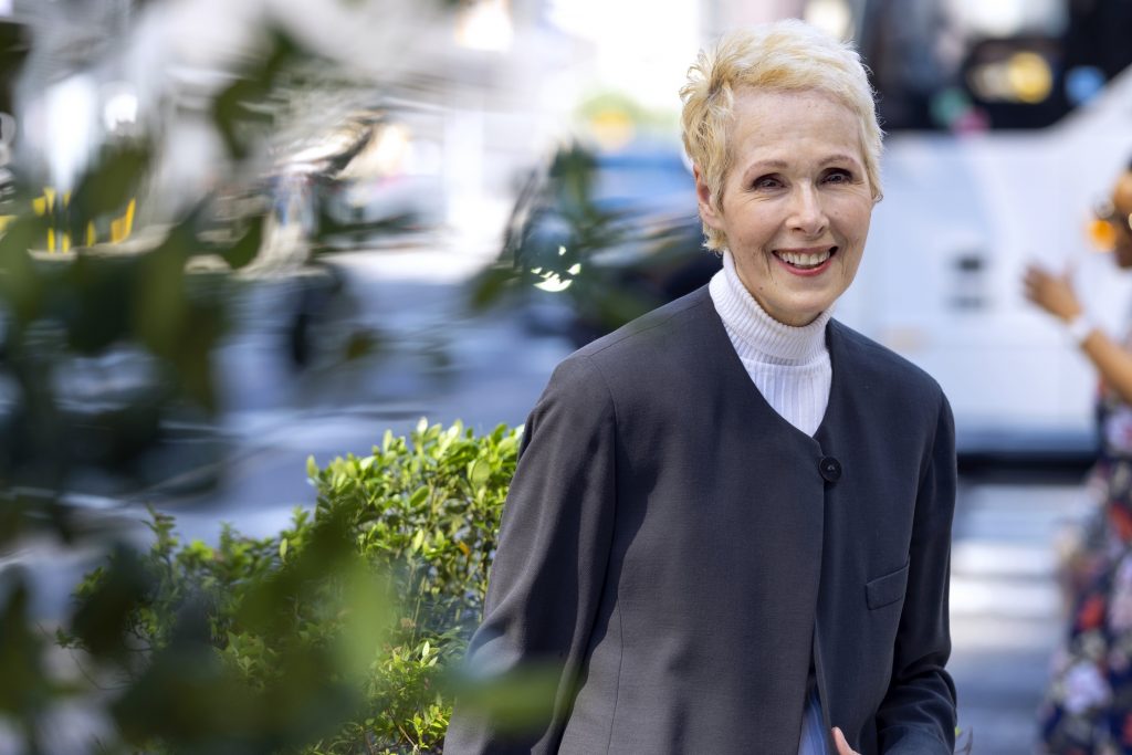 E. Jean Carroll is photographed, Sunday, June 23, 2019, in New York. Carroll, a New York-based advice columnist, claims Donald Trump sexually assaulted her in a dressing room at a Manhattan department store in the mid-1990s. Trump denies knowing Carroll. (AP Photo/Craig Ruttle)
