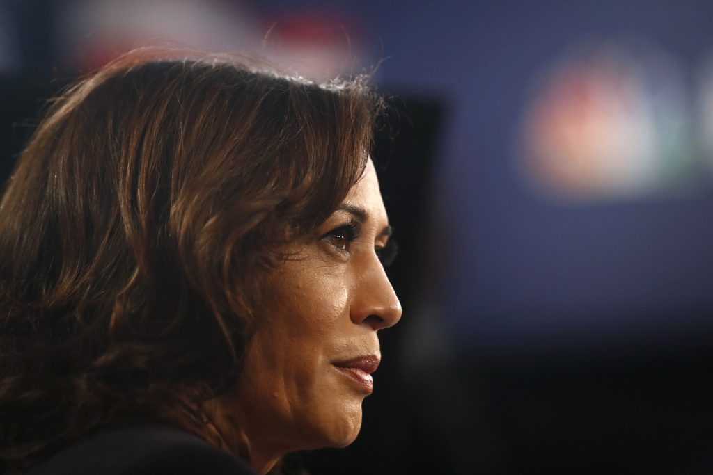 Election 2020 Debate Sen. Kamala Harris at the Adrienne Arsht Center for the Performing Art, Thursday, June 27, 2019, in Miami. (AP Photo/Brynn Anderson)