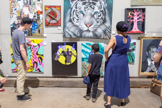 Art from all skill levels were represented by the more than 1,000 pieces on display. (Jonathan Wilson for WHYY)