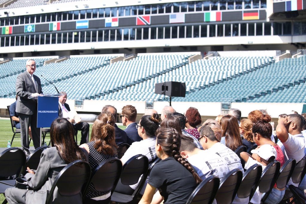 D92Jv7FWkAICvEx Mayor Jim Kenney says Philadelphia want wto host the 2026 FIFA World Cup (provided by Mayor's office)
