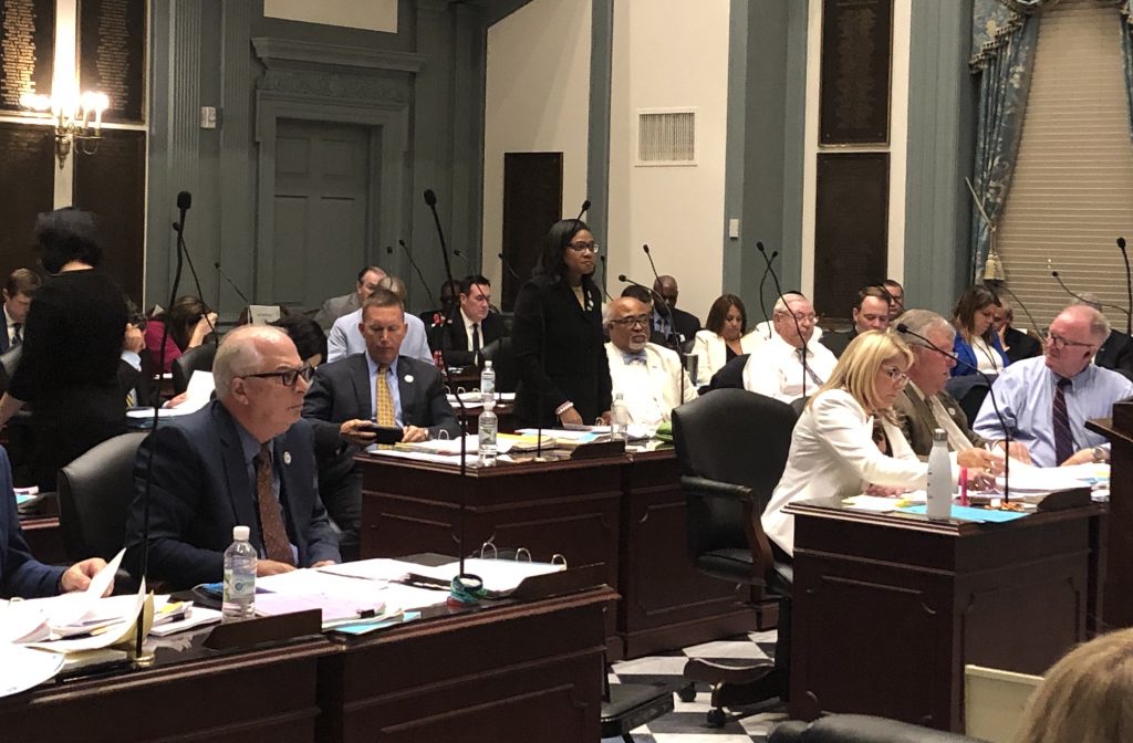 DE General Assembly Delaware lawmakers worked into the overnight hours of July 1 to finish their legislative work for the year. (Cris Barrish/WHYY)