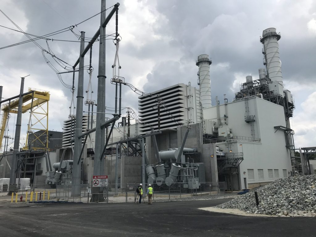 The York 2 Energy Center in Peach Bottom Township, York County is an 828 megawatt natural gas-fired power plant co-located with the 565 megawatt York Energy Center. (Marie Cusick/StateImpact Pennsylvania)