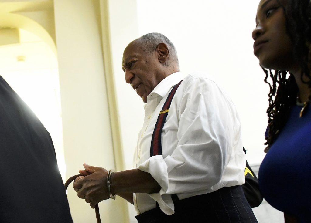 Bill Cosby is taken away in handcuffs after he was sentenced for felony sexual assault on Sept. 25, 2018, in Norristown, Pa. (Mark Makela/AP Photo)