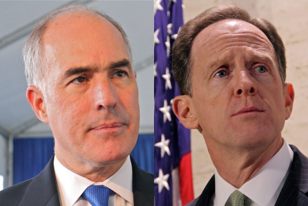 casey toomey U.S. Senators Bob Casey and Pat Toomey of Pennsylvania. (Emma Lee/WHYY)