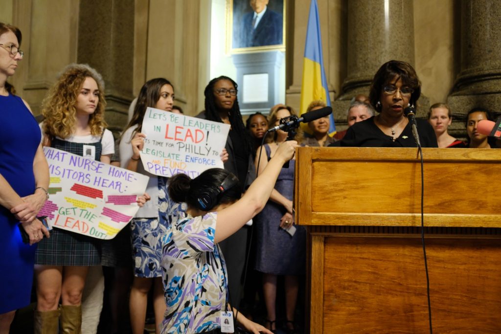 city-council-member-blondell-reynolds-brown-advocates-for-her-bill-requiring-universal-lead-checks-for-rental-units-at-a-june-6-2019-press-conference.original City Council member Blondell Reynolds Brown advocates for her bill requiring universal lead checks for rental units at a June 6, 2019 press conference. (David Kim)