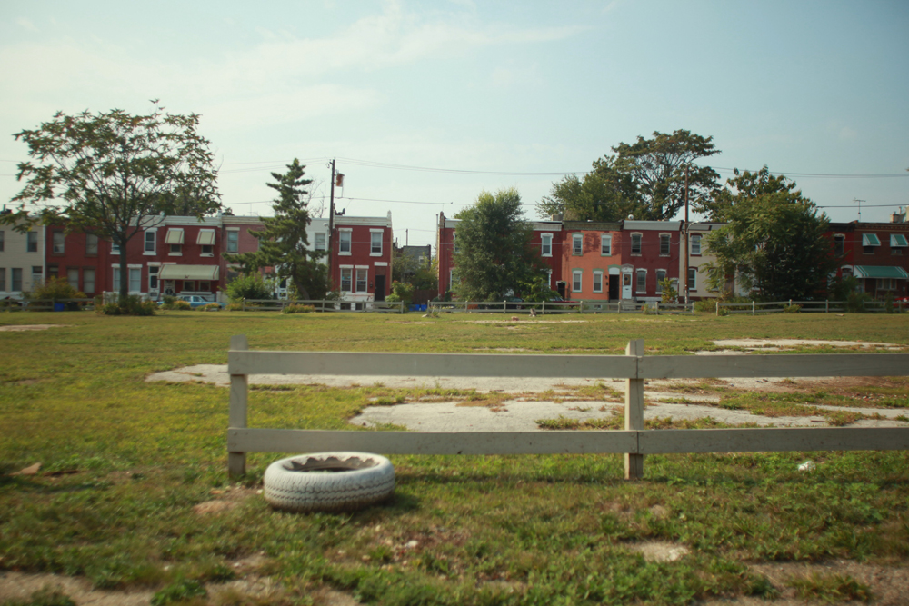 A vacant lot maintained by PHS through the Vacant Lot Stabilization program located on 6th and Berks. (PlanPhilly, file)