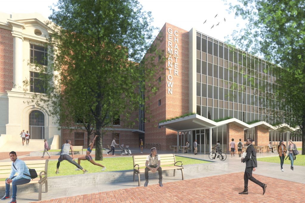 this-rendering-shows-germantown-high-as-a-mixed-use-development-including-a-school-apartments-co-working-and-a-cafe-woodcock-design.original This rendering shows Germantown High as a mixed-use development including a school, apartments, co-working and a cafe. (Courtesy of Woodcock Design)