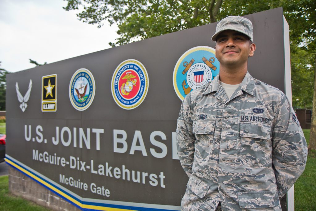 Nineteen-year-old Sikh airman Jaspreet Singh will march in the Independence Day Parade in Washington D.C. (Kimberly Paynter/WHYY)