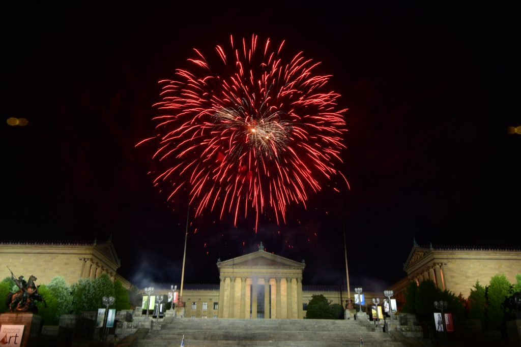 Nation’s birthday celebrated by thousands at the Parkway Fireworks display