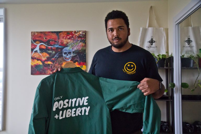 Rahmi Halaby is the founder and CEO of Only Positives Co. (Kimberly Paynter/WHYY)