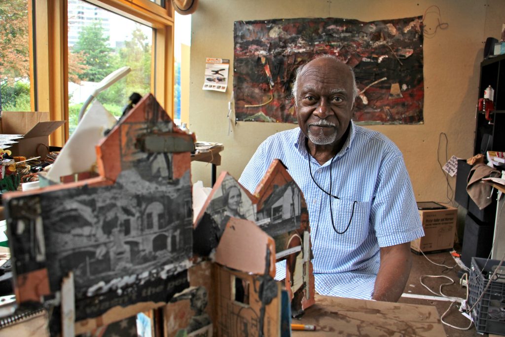 Leroy Johnson is the artist-in-residence at The Barnes. (Emma Lee/WHYY)