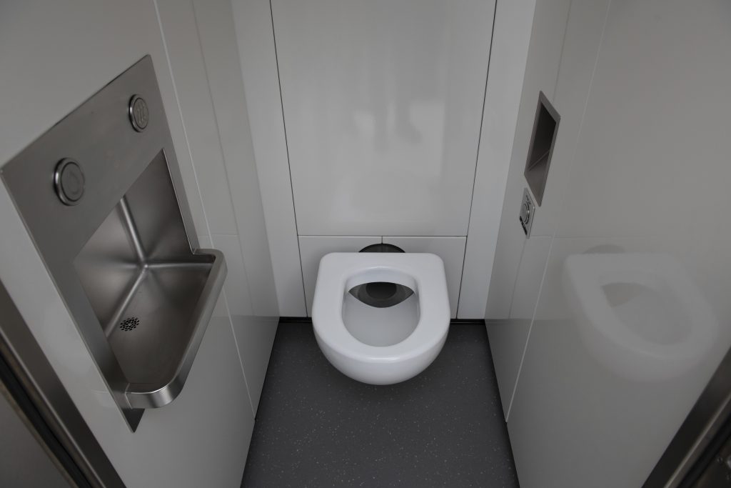 Prototype for public toilet presented A prototype of a public toilet created for the City of Berlin (Paul Zinken/picture-alliance/dpa/AP Images)