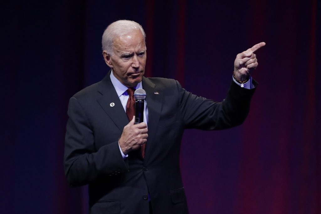 Elections 2020 Democratic presidential candidate former Vice President Joe Biden, speaks during the National Urban League Conference, Thursday, July 25, 2019, in Indianapolis. (Darron Cummings/AP Photo)