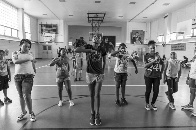 A portrait of summer at the Hank Gathers Recreation Center in North Philadelphia. (Jessica Kourkounis for Keystone Crossroads)