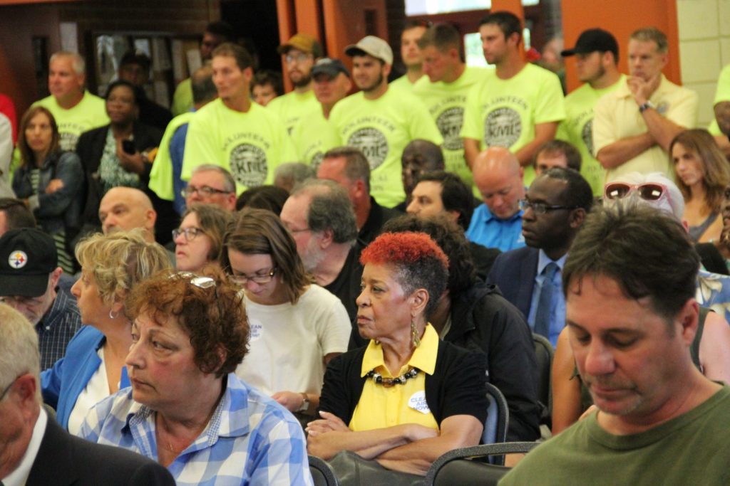 IMG_1987-1920×1280 A hearing in Clairton, Pa. to discuss a settlement for air pollution violations at US Steel's Clairton Coke Works. (Reid Frazier/StateImpact Pennsylvania)