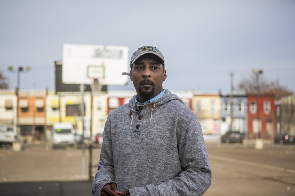 IMG_7134 Jovan Weaver, 37, was charged with vehicular homicide in April 2019. Here, he's pictured at his childhood playground in 2017. (Jessica Kourkounis for Keystone Crossroads)