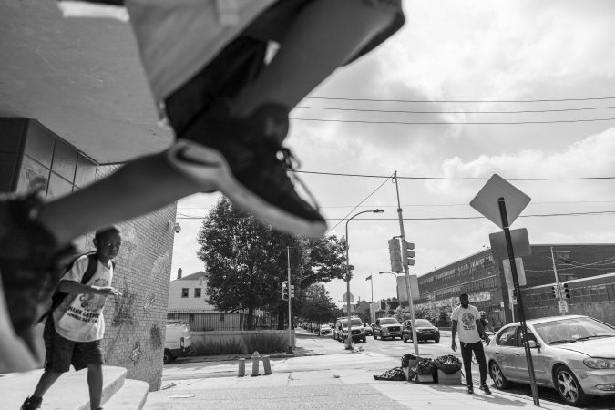 A portrait of summer at the Hank Gathers Recreation Center in North Philadelphia. (Jessica Kourkounis for Keystone Crossroads)