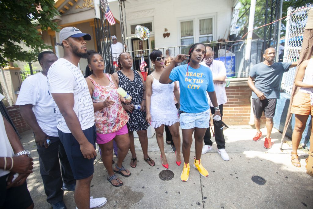 _MG_2364 A group of community leaders gather at Baker's Playground for a peace rally on Saturday, July 20, 2019. (Miguel Martinez/WHYY)