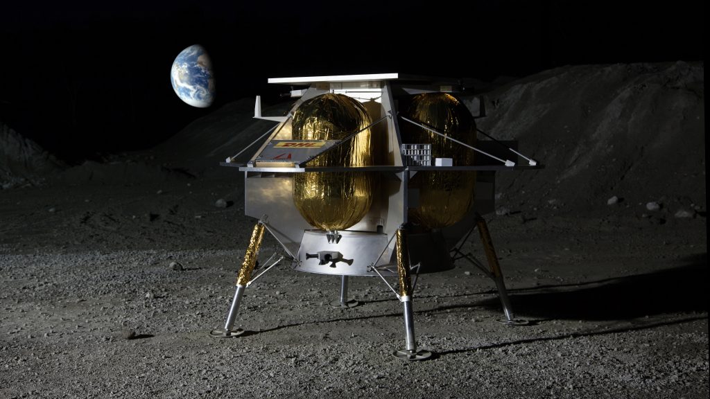 Peregrine+1 A rendering of the Peregrine Lander. (Courtesy of Astrobotic)