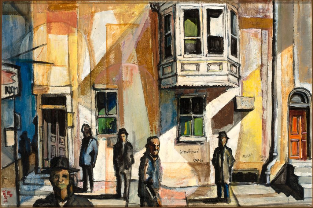 Plate-23-Loper-Jr-Pool-Room-11th-&-Walnut—media-res Pool Room 11th & Walnut, 1971. Edward Loper, Jr. (born 1934). Oil on canvas, 24 × 36 in. (61 × 91.4 cm). (Courtesy of Stuart Kingston Gallery. © Edward Loper, Jr.)