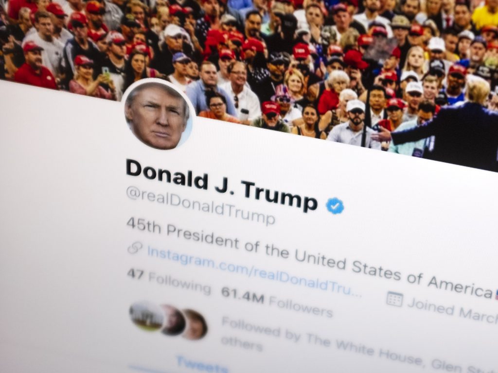 On Tuesday, a federal appeals court upheld a lower court’s ruling that President Trump cannot block people he disagrees with from his Twitter account. Above, Trump’s Twitter feed is seen on June 27. On Tuesday, a federal appeals court upheld a lower court's ruling that President Trump cannot block people he disagrees with from his Twitter account. Above, Trump's Twitter feed is seen on June 27. (J. David Ake/AP)