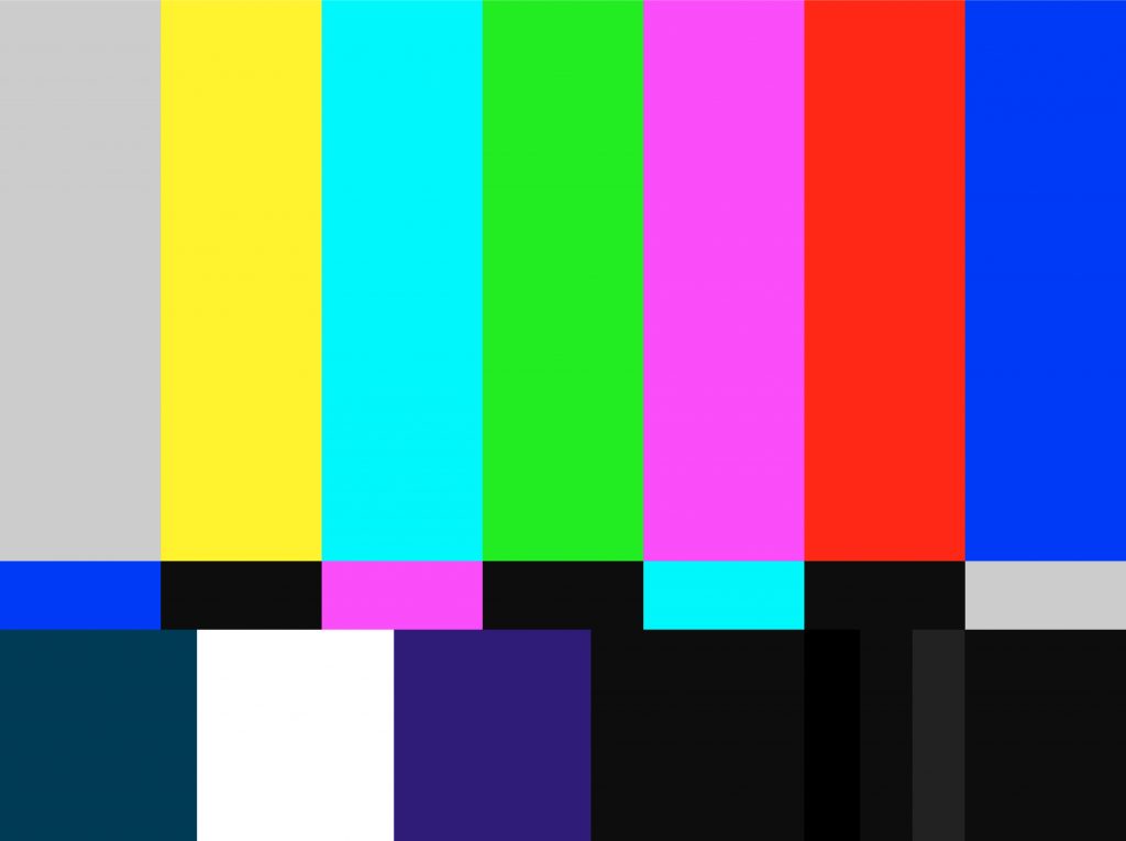 TV colored bars signal (Bigstock/cienpies)