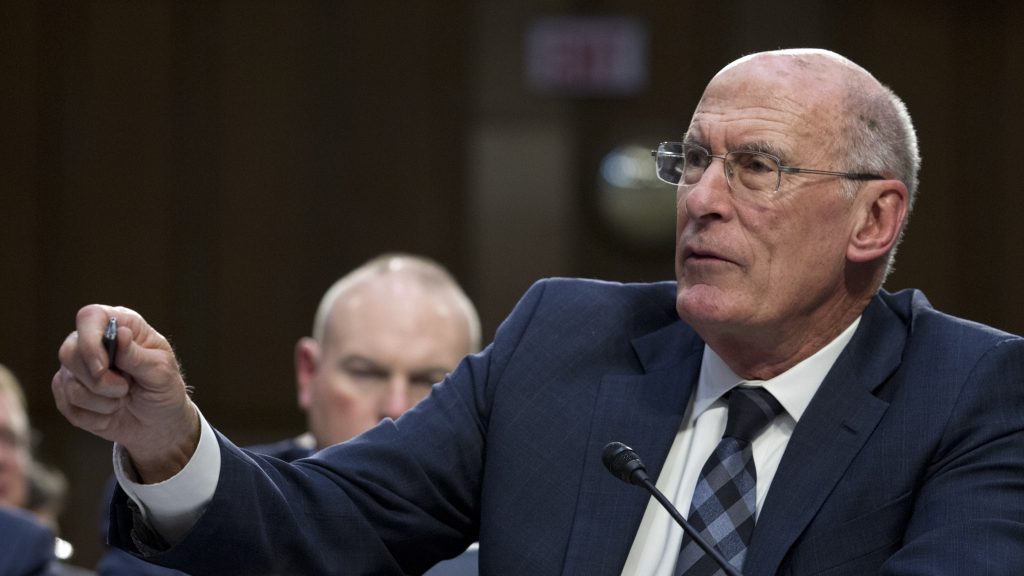Director of National Intelligence Dan Coats testifies before the Senate Intelligence Committee in January. Coats often operated behind the scenes, but when he spoke publicly, his assessments were often at odds with President Trump. (Jose Luis Magana/AP Photo)