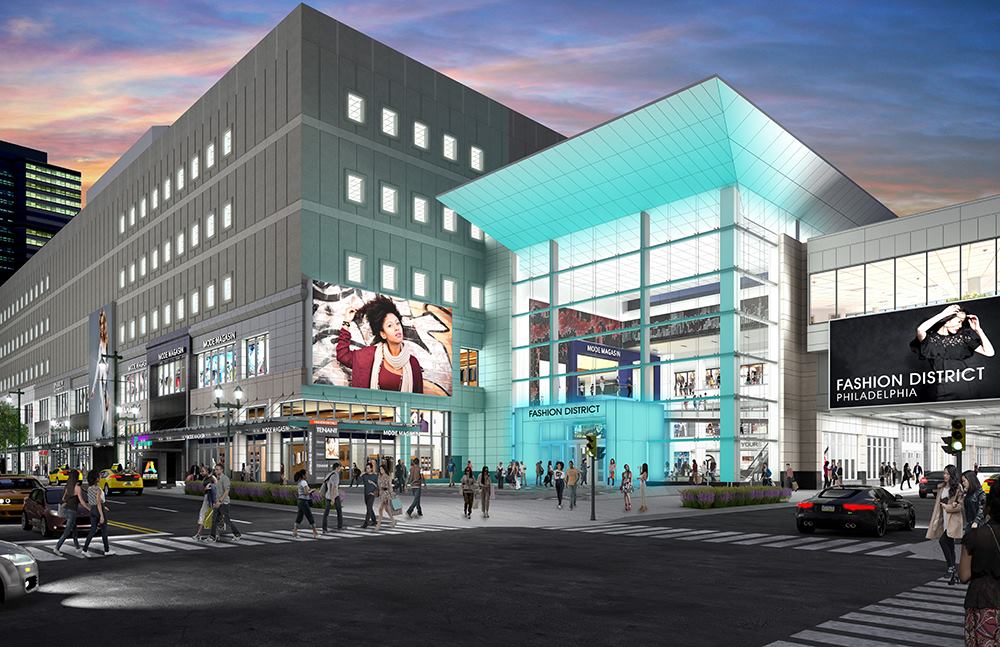 Rendering of Fashion District exterior (COURTESY FASHION DISTRICT PHILADELPHIA)