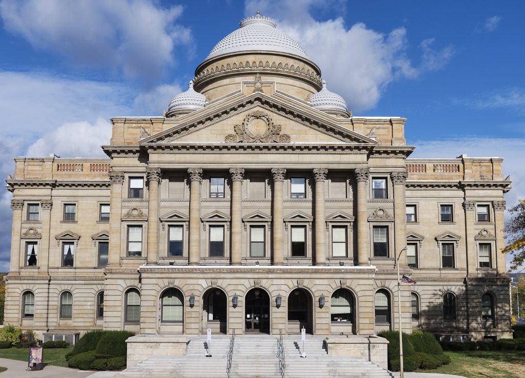 The courthouse in Luzerne County, Pa., where officials this month sent letters to parents who had unpaid cafeteria debt, threatening to take parents to Dependency Court if the obligations were not settled. The courthouse in Luzerne County, Pa., where officials this month sent letters to parents who had unpaid cafeteria debt, threatening to take parents to Dependency Court if the obligations were not settled.