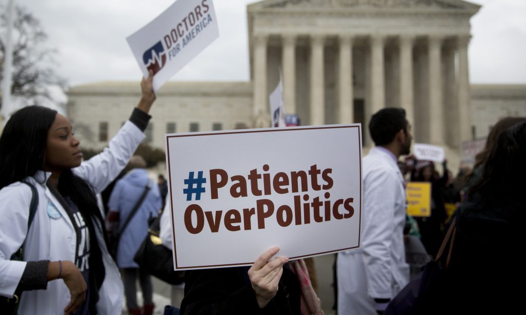 Demonstrators from Doctors for America marched in support of the Affordable Care Act outside the U.S. Supreme Court in March 2015. Now, another case aims to undo the federal health law: Texas v. United States could land in front of the Supreme Court ahead of the 2020 election. Demonstrators from Doctors for America marched in support of the Affordable Care Act outside the U.S. Supreme Court in March 2015. Now, another case aims to undo the federal health law: Texas v. United States could land in front of the Supreme Court ahead of the 2020 election