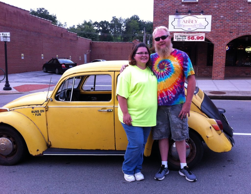 Jessica Bray and her husband, Anthony Bray, pose with their 1970 Volkswagen Beetle. Anthony converted his Beetle to an electric car. “As a special touch, we added bubble machines to the back to blow bubbles at car shows and as we drive,” Jessica said. Jessica Bray and her husband, Anthony Bray, pose with their 1970 Volkswagen Beetle. Anthony converted his Beetle to an electric car.