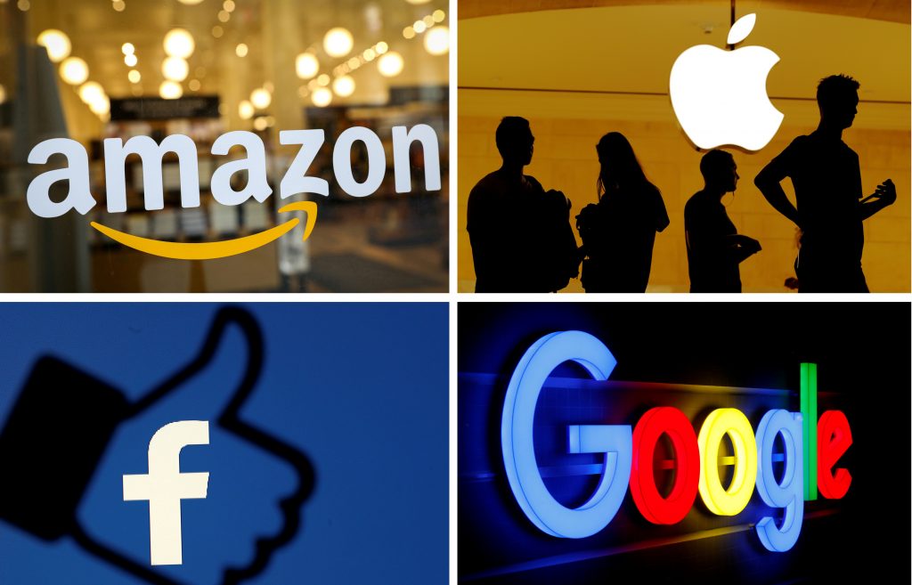U.S. lawmakers will question lobbyists and officials from Facebook, Google, Amazon and Apple on an array of issues. U.S. lawmakers will question lobbyists and officials from Facebook, Google, Amazon and Apple on an array of issues. (Reuters)