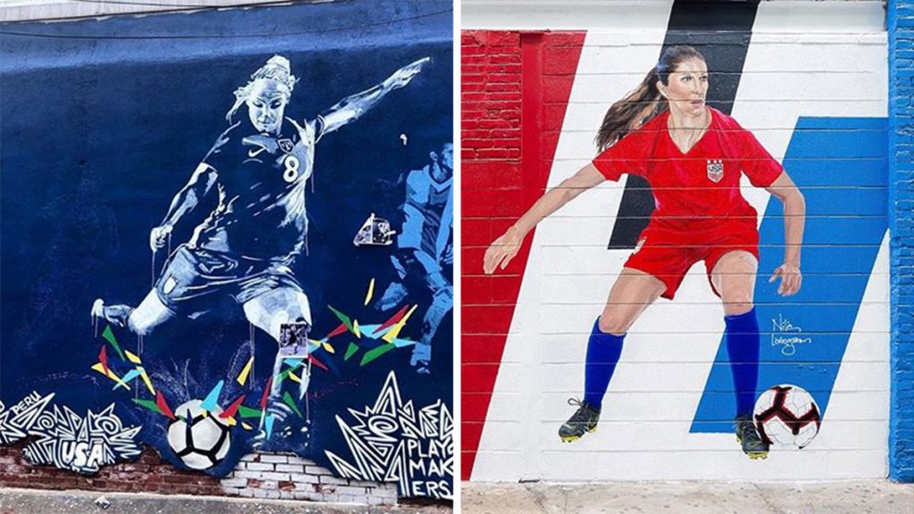 USWNT's Julie Ertz and Carli Lloyd are featured in new muralsINSTAGRAM: @SPRINGARTSPHL AND @NILELIVINGSTON