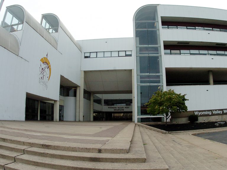 Wyoming Valley West High School in Plymouth, Pa. Officials with the school district are not responding to several offers to settle debt students accrued from not paying for cafeteria meals.