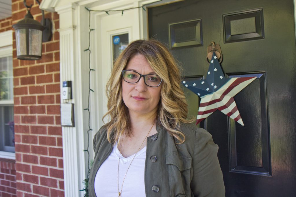 2019 08 22 kpaynter christa hayburn ppd-5 Christa Hayburn, a former PPD officer, at her home in Philadelphia. (Kimberly Paynter/WHYY)