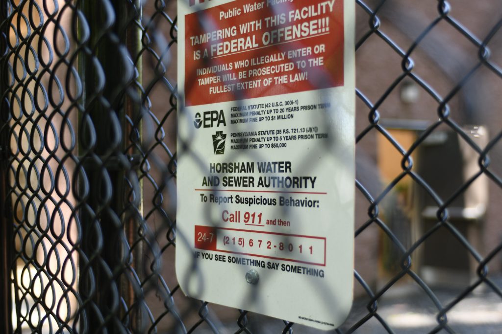 State Funding for PFAS Treatments Announced Detailed view on the newly installed system to filter out PFAS Forever Chemicals at Well #2 of the Horsham Water and Sewer Authority facility in Horsham, Pa., on August 22, 2019