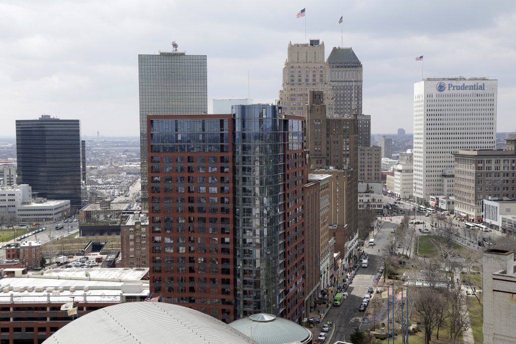 Newark Development A part of Newark's skyline is seen in Newark, N.J., Tuesday, April 10, 2018. (Seth Wenig/AP Photo)