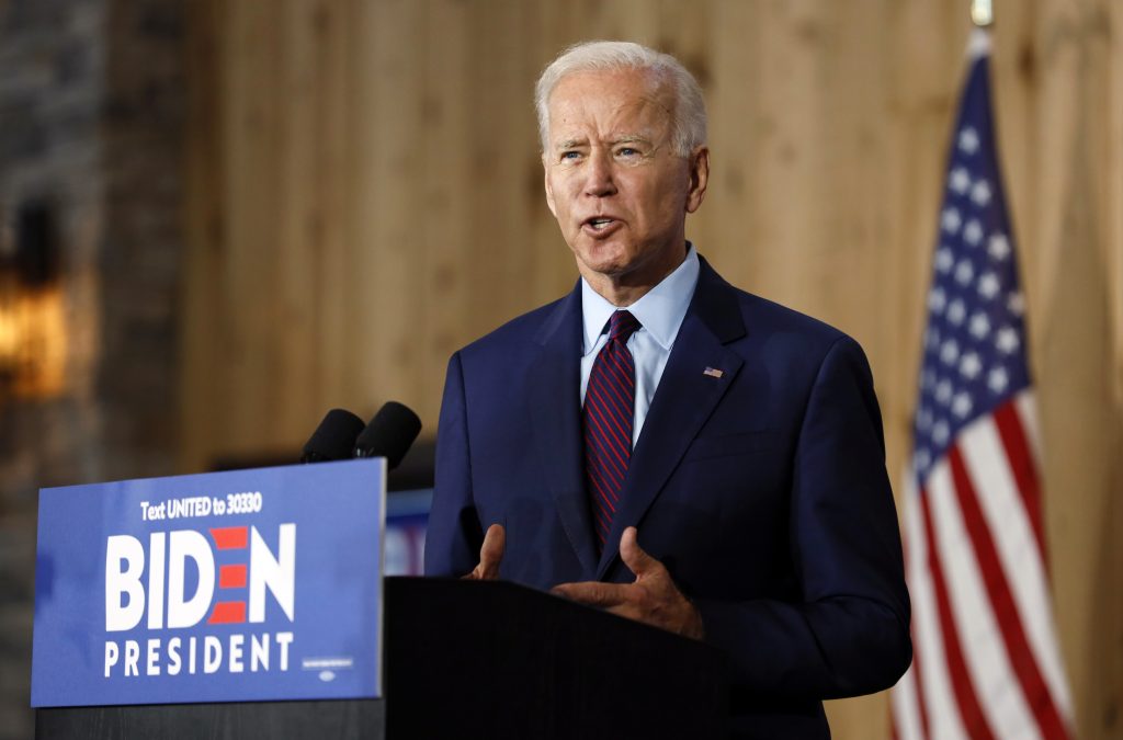 Joe Biden Democratic presidential candidate former Vice President Joe Biden speaks to local residents during a community event, Wednesday, Aug. 7, 2019, in Burlington, Iowa. (AP Photo/Charlie Neibergall)