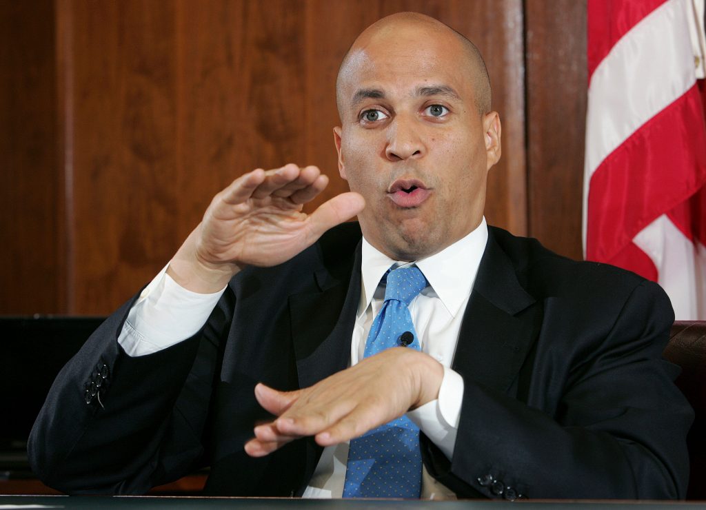 Cory Booker In this Aug. 20, 2007 file photo, then Newark Mayor Cory Booker, answers a question during an interview in his office in Newark, N.J. (Mel Evans/AP Photo)