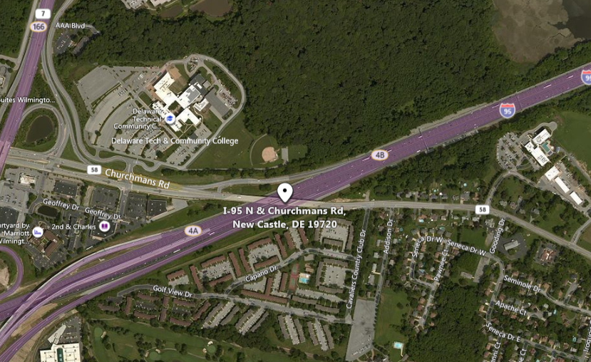 Capture-10 Delaware State Police say two people are dead after a small plane crashed in a wooded area near I-95 in New Castle County. (Courtesy of Delaware State Police)